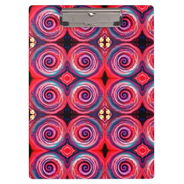 "Playful Abstract Vortex" Clipboard (Front)