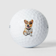 Playful Adorable Fun Corgi Golf Balls Dog Lovers