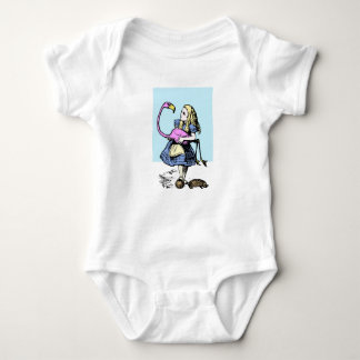 Playful Alice in Wonderland. Classic book art Baby Bodysuit