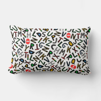 Playful Alphabet Chaos Lumbar Cushion