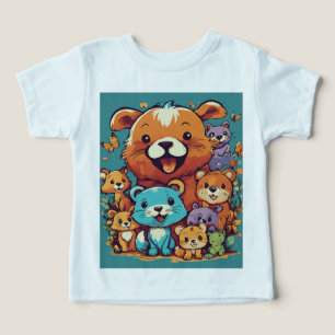 Playful Animal Friends – Cute Colourful Kids’ T-Sh