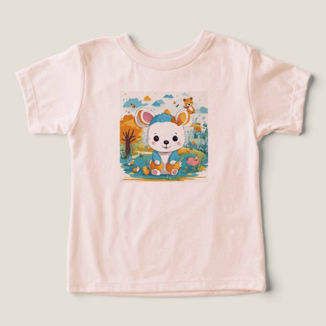Playful animal project of children's t-shirt (Design Front)