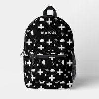 Playful artistic black and white w/ name