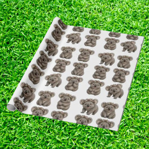 playful Australian koalas Wrapping Paper