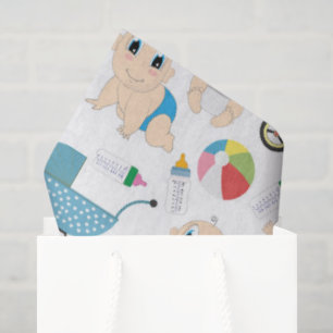 Playful Babies  Tissue Paper