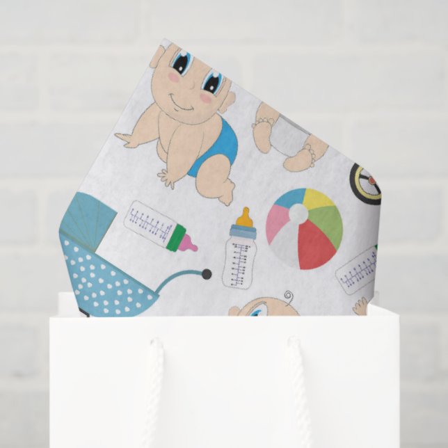 Playful Babies  Tissue Paper (Gift Bag)