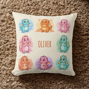 Playful Baby Dragons Personalised Cushion