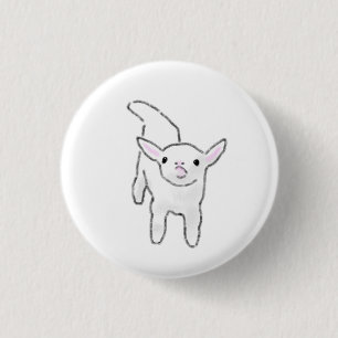 Playful Baby Goat Minimalist Gift 3 Cm Round Badge