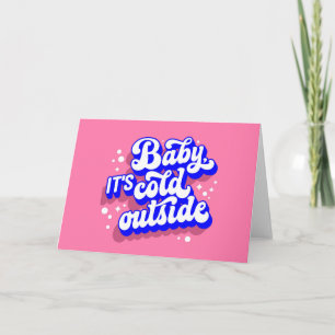 Playful Baby, It’s Cold Outside Winter Design Card