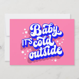 Playful Baby, It’s Cold Outside Winter Design Card