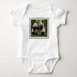 Playful Baby Pandas In A Bamboo Forest, Bodysuit