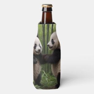 Playful Baby Pandas In A Bamboo Forest, Bottle Cooler