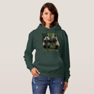 Playful Baby Pandas In A Bamboo Forest, Hoodie