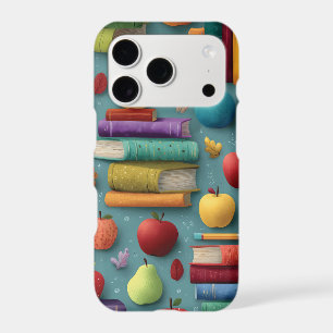 Playful Back-to-School Design with Books and Apple