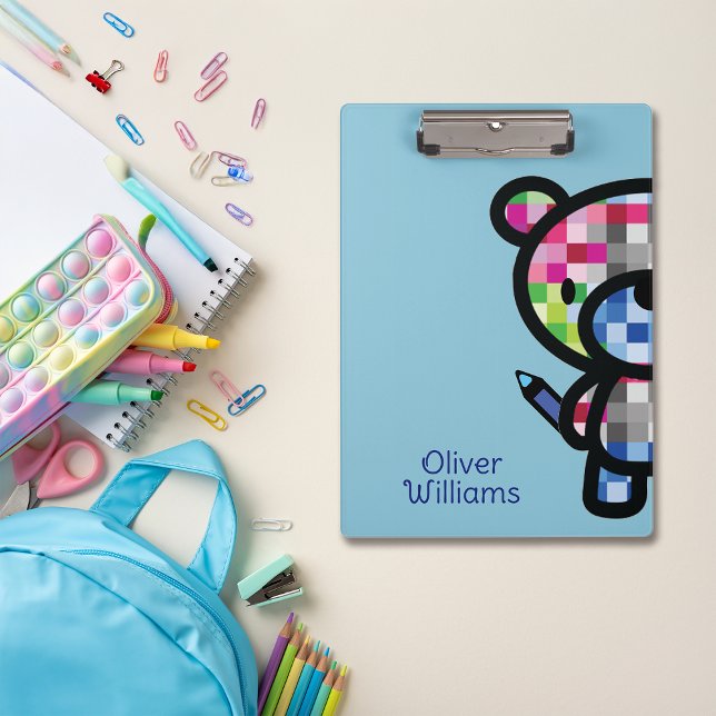 Playful Bear Kids Custom Name Clipboard (Creator Uploaded)