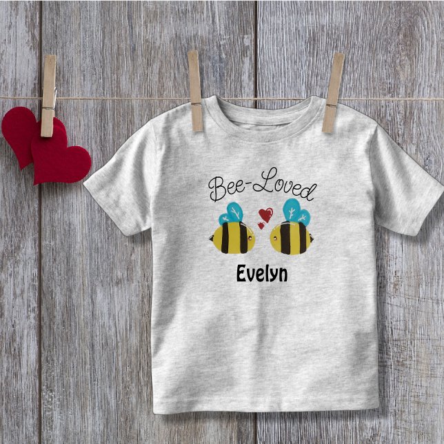 Playful Bee Loved Personalised Toddler T-Shirt (Creator Uploaded)
