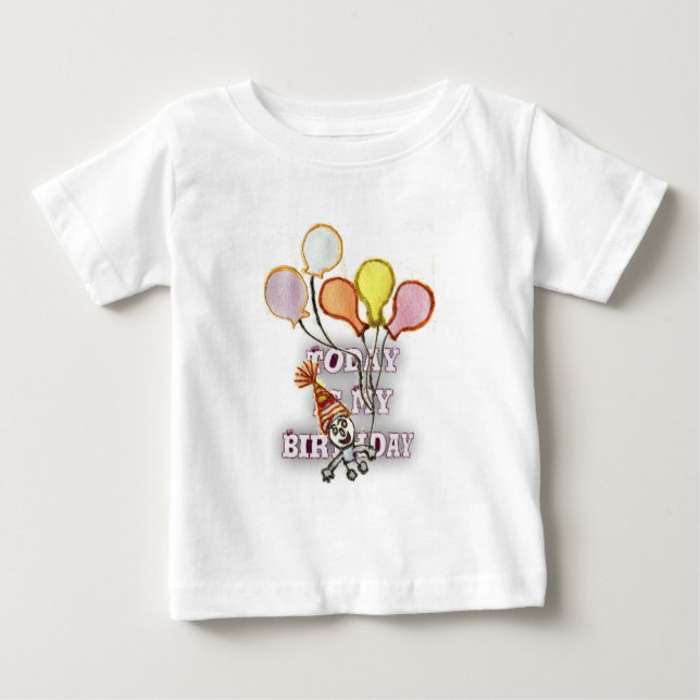 Playful Birthday Greeting: Happy Birthday Bro. Baby T-Shirt (Front)