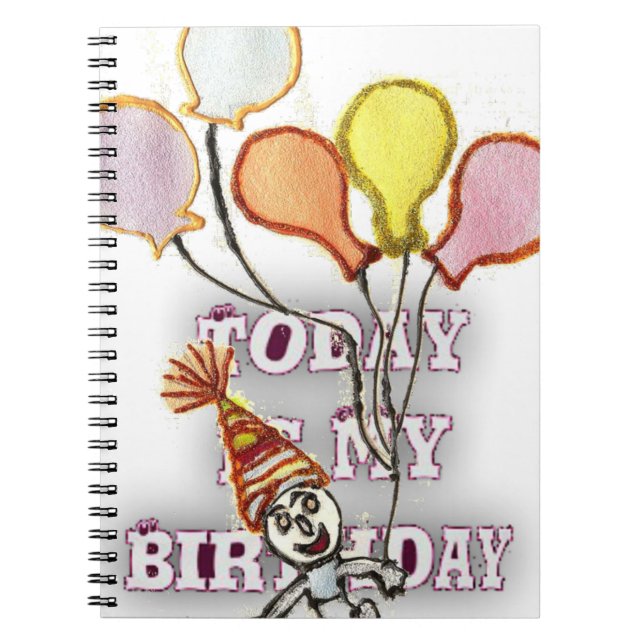 Playful Birthday Greeting: Happy Birthday Bro. Spiral Notebook (Front)