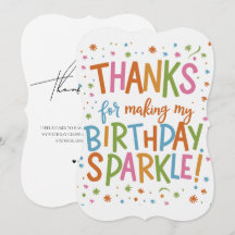 Playful Birthday Thank You Card