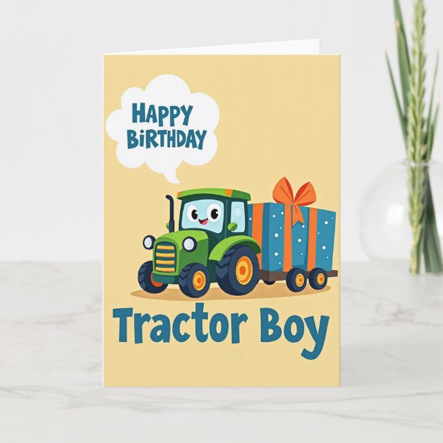 Playful Birthday Vehicle Card (Front)