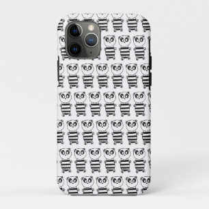 Playful Black and White Panda Art Case-Mate iPhone Case
