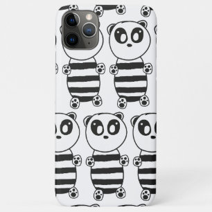 Playful Black and White Panda Art Case-Mate iPhone Case