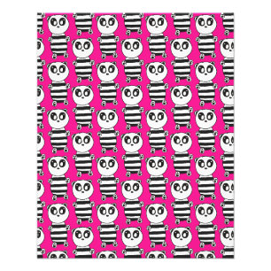 Playful Black and White Panda Art Photo Print