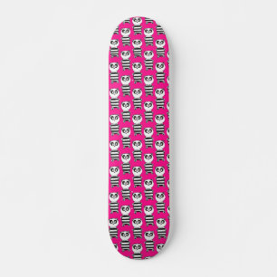 Playful Black and White Panda Art Skateboard