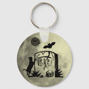 Playful Black Cat Key Chain