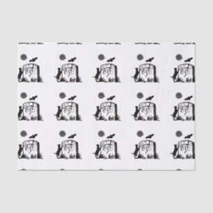 Playful Black Cat Tissue Paper