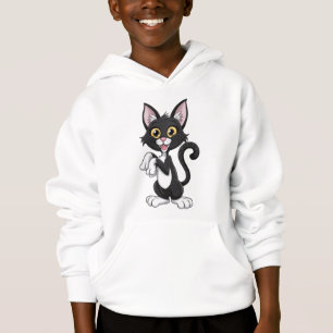 Playful Black Cat with Bright Yellow Eyes