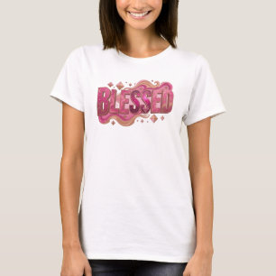 Playful BLESSED 2D Fashion Art T-Shirt