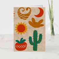 Playful Bohemian Patterns Hand-drawn suns, moons