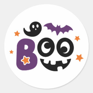 Playful Boo Halloween Sticker