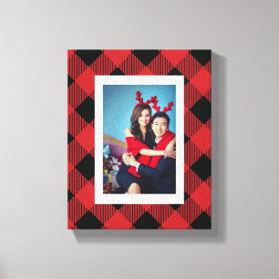 Playful Buffalo Plaid Photo Canvas Print