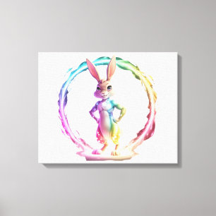 Playful Bunny Bliss Canvas Print