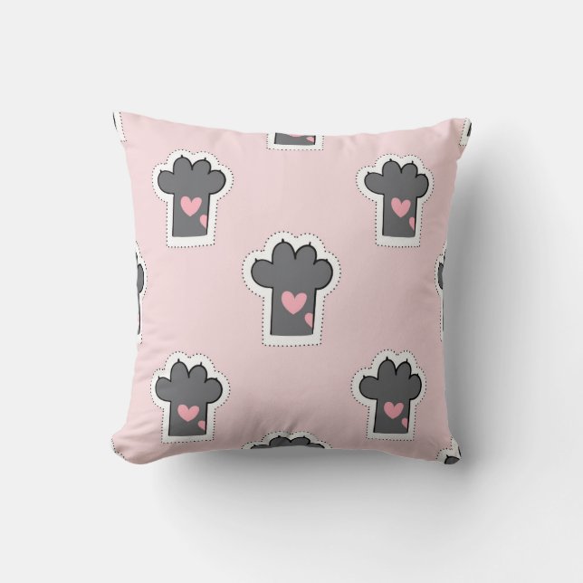Playful Cactus Heart Pattern Cushion (Front)