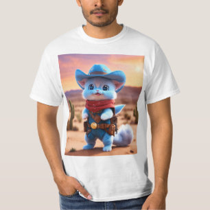 Playful Cactus Sombrero Sticker T-Shirt – Desert