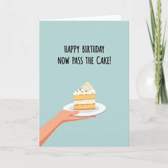 Playful Cake Slice Card (Front)