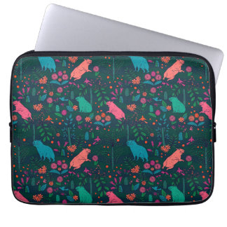 Playful Capybara in the Forest – Tropical Seamless Laptop Sleeve