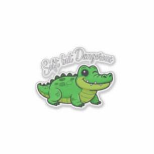 Playful Cartoon Crocodile - Soft but Dangerous 