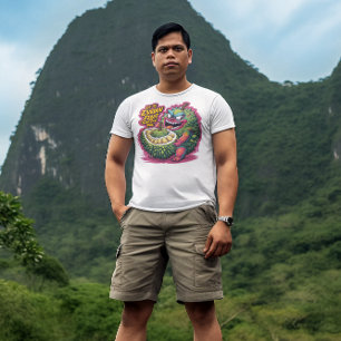 Playful Cartoon Durian Fruit Character T-Shirt