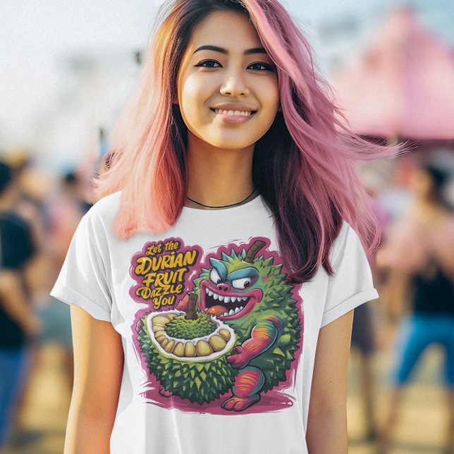 Playful Cartoon Durian Fruit Character  T-Shirt (Creator Uploaded)