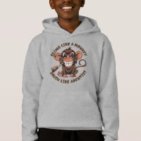 Playful Cartoon Monkey | Kids Pullover Hoodie