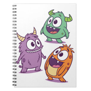 Playful Cartoon Monsters – Cute Big-Eyed Character Notebook