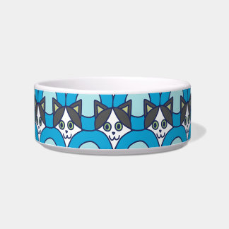 Playful Cat Circle Pattern  Bowl