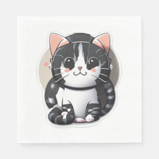Playful Cat Design 1 Napkin