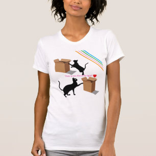 Playful Cats Finding Their Box T-Shirt