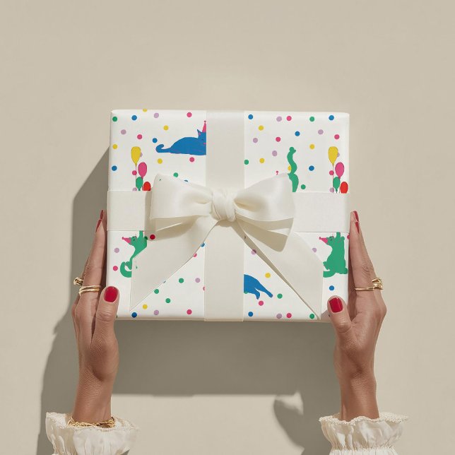 Playful Cats Purrfect Birthday Party Wrapping Paper (Creator Uploaded)