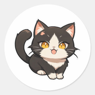 Playful Chibi Cat Sticker